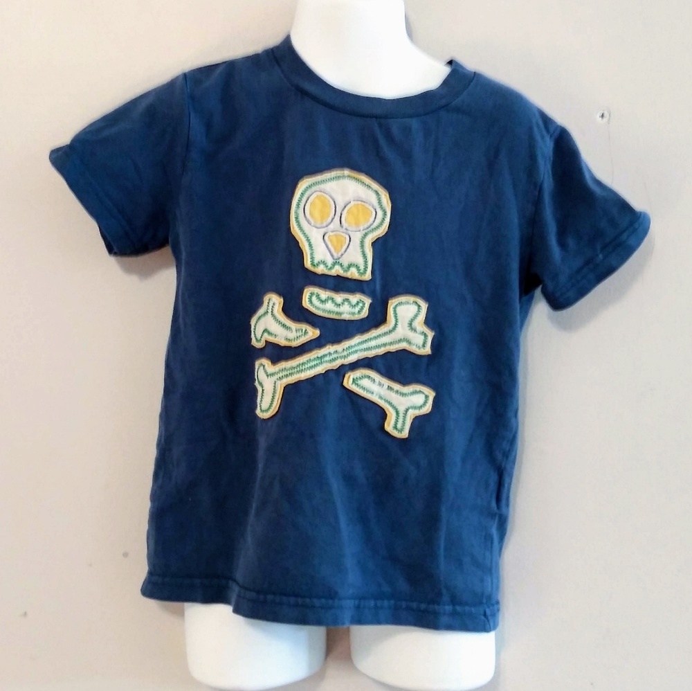 Mini Boden 3-4y Skull & Bones Appliqué Tee